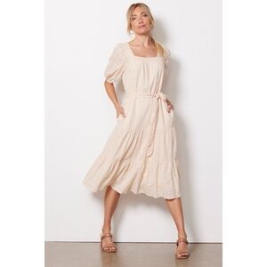 Evereve Carly Midi Dress Sz L